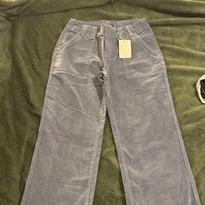 Wide Leg Gray Corduroy Pants